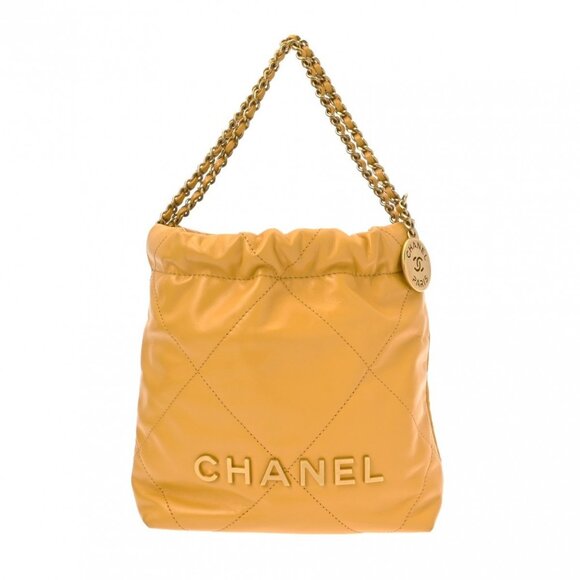 CHANEL Chanel 22 Mini Chain Shoulder yellow AS3980 bag - Picture 1 of 12